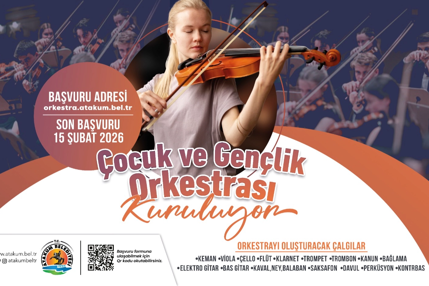 Atakum Belediyesi &Ccedil;ocuk ve Gen&ccedil;lik Orkestrası Kuruluyor