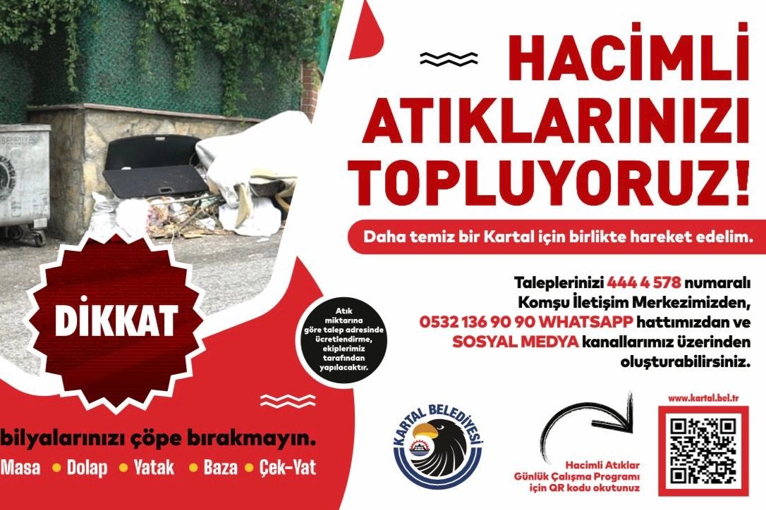 Kartal&rsquo;da Hacimli Atıklar İ&ccedil;in Yeni D&ouml;nem