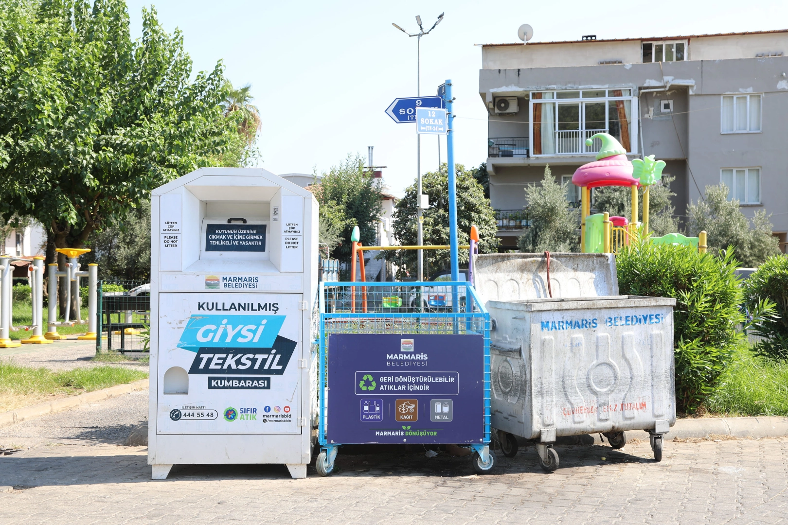 Marmaris&rsquo;te Geri D&ouml;n&uuml;ş&uuml;m Atıkları Mavi Konteynerlerde Toplanacak