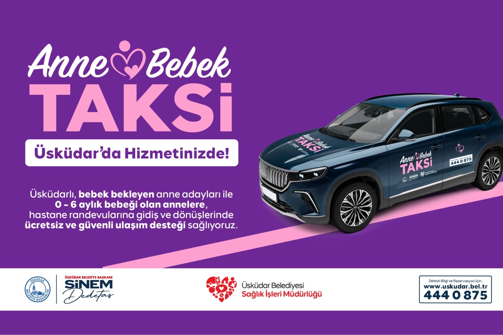 &Uuml;sk&uuml;dar Belediyesi&rsquo;nden Anneler ve Bebekler İ&ccedil;in &ldquo;Anne-Bebek Taksi&rdquo; Hizmeti