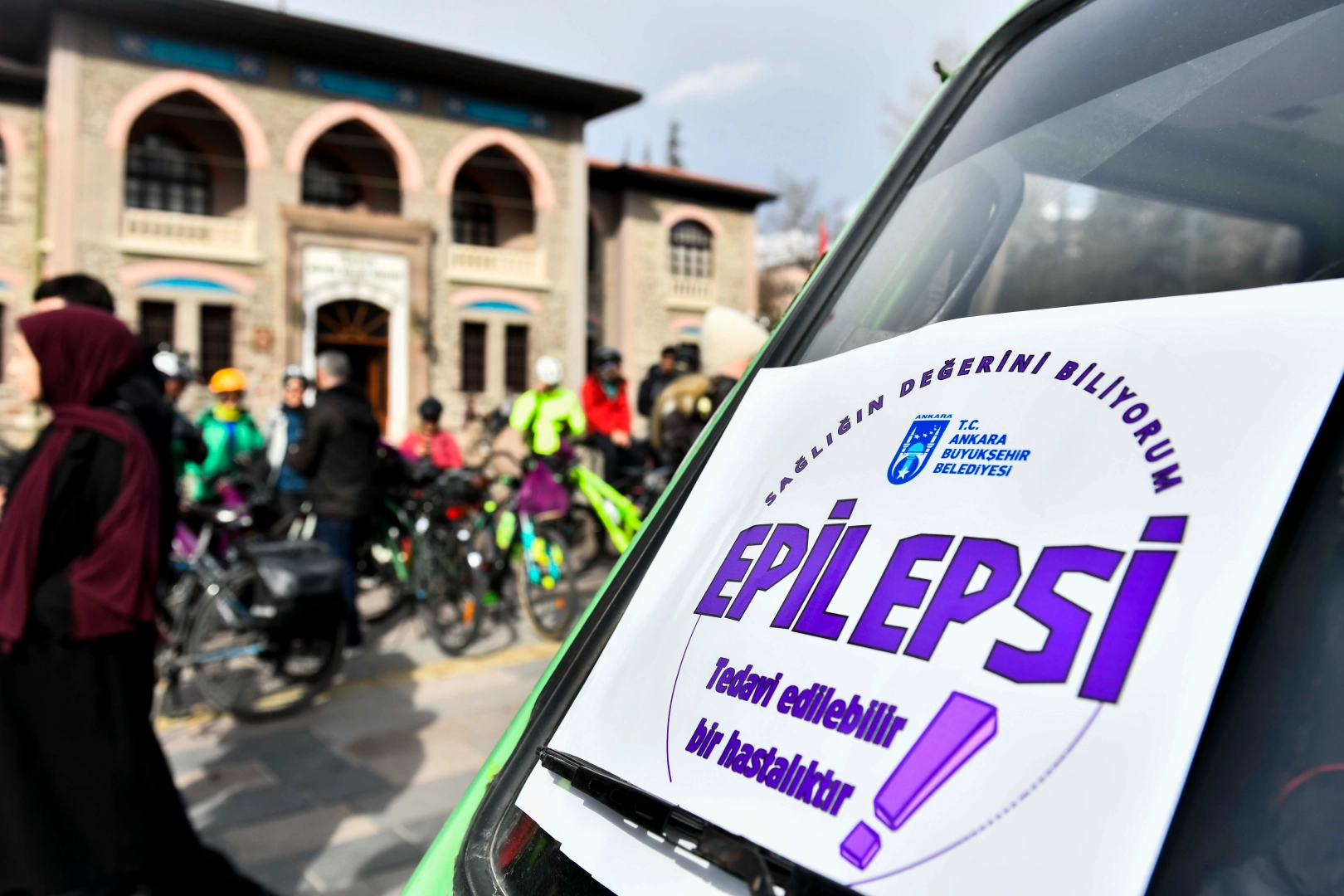 Ankara'da Tekerler Farkındalık İ&ccedil;in D&ouml;nd&uuml;