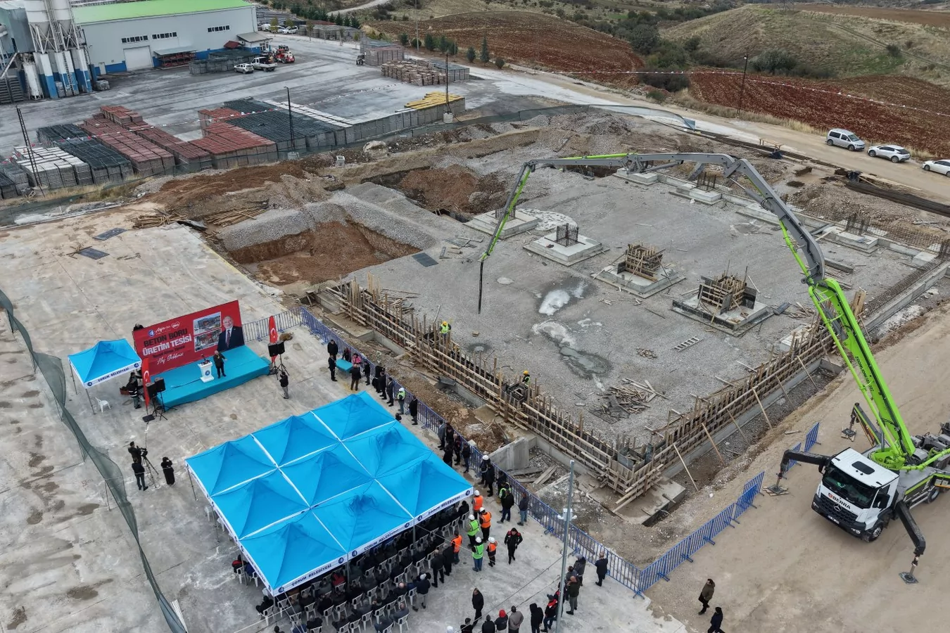 &Ccedil;orum Belediyesi Yeni &Uuml;retim Tesisinin Temelini Attı