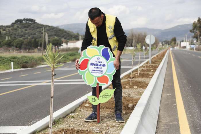 Aydın Büyükşehir Belediyesi’den parklara ve yollara estetik dokunuş