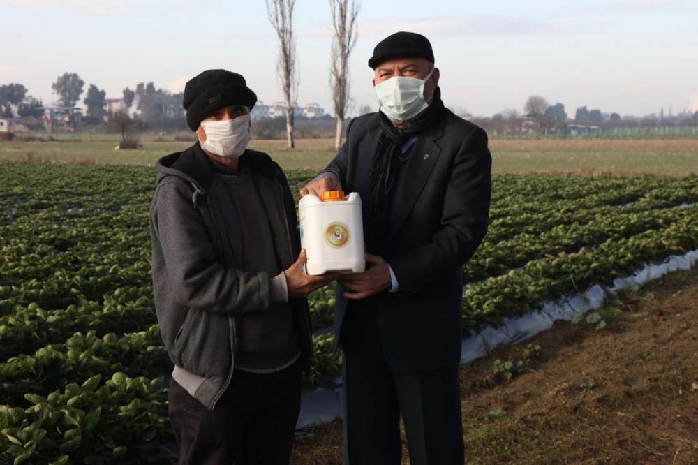 Aydın Büyükşehir'den çiftçiye sıvı gübre desteği