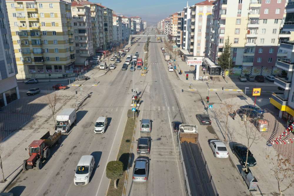Çorum Belediyesi'nden Söğütlüevler’de sinyalizasyon çalışması