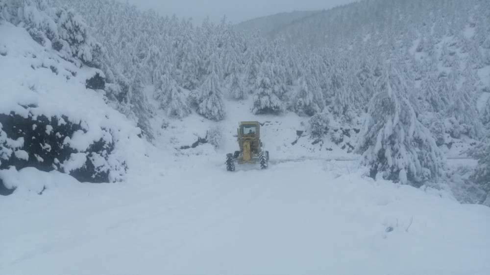Aydın Büyükşehir ekipleri karla mücadele çalışmalarını sürdürüyor