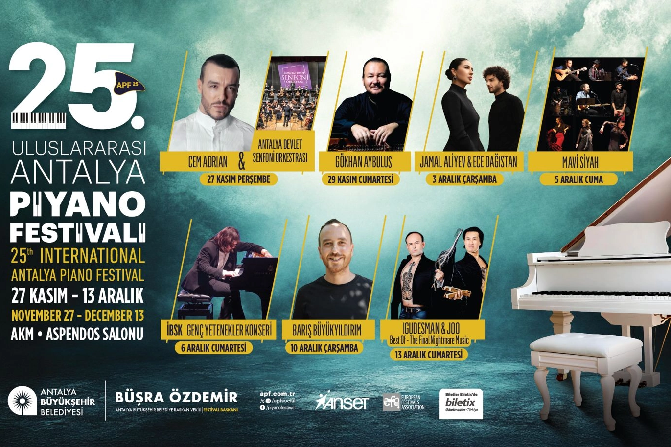 Antalya’nın Çeyrek Asra Ulaşan Piyano Festivali Başlıyor