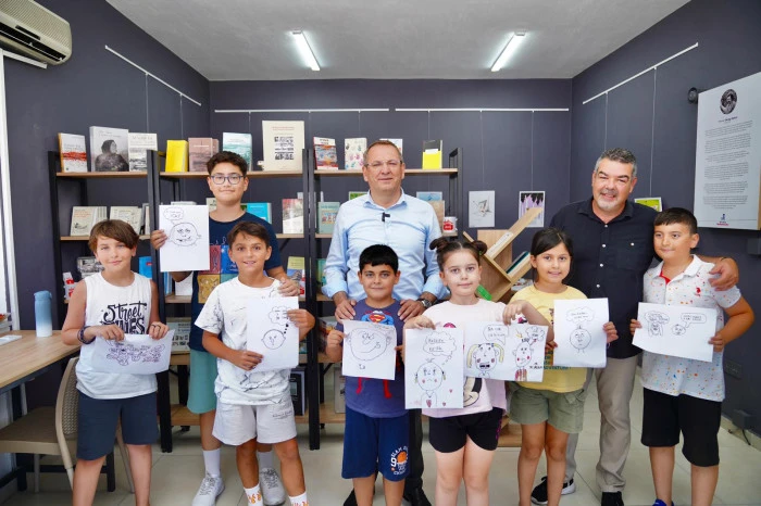 Ayvalık’ta Çocuklar Karikatür Atölyesi'ne büyük bir ilgi gösterdi