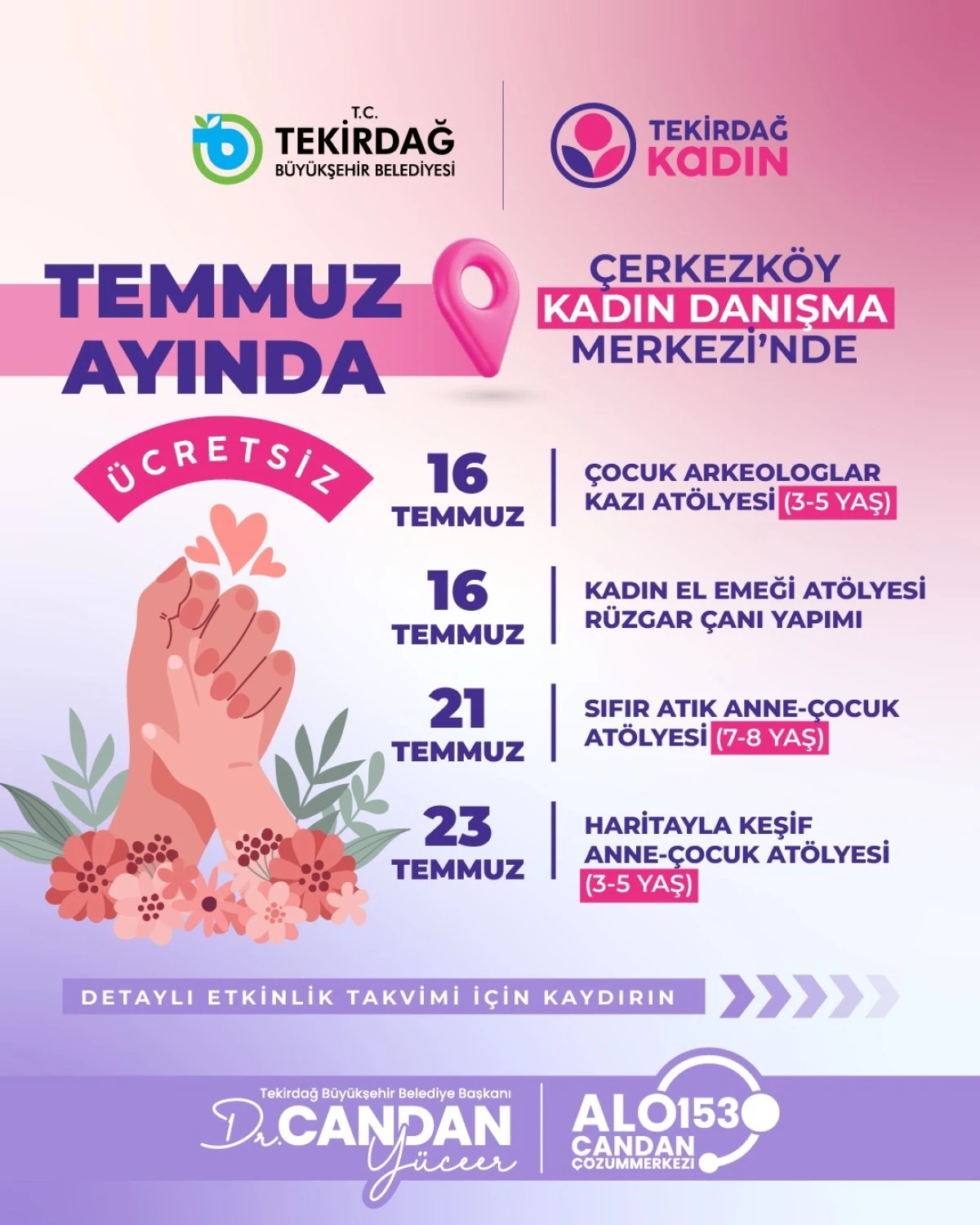 Tekirdağ'da yaz, kadın ve çocuk etkinlikleriyle renkleniyor