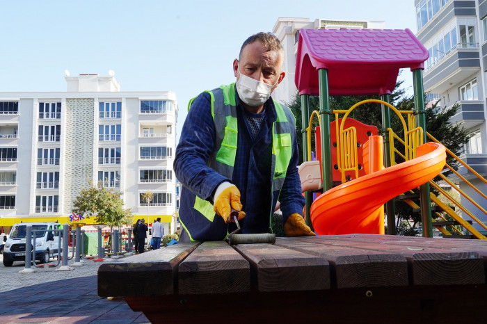 Atakum Belediyesi parklara kış bakımı yaptı