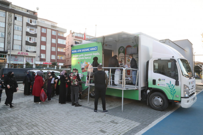 Atığını getiren alışveriş puanını kaptı